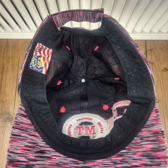 VINTAGE Montana RPG Souvenirs Hat Cap Strap Back Pink Black Womens State Casual - Picture 9 of 10